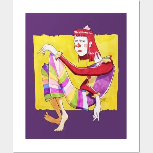 Silly Clown Posters and Art